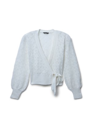 CON NODO - Gilet - bianco lana