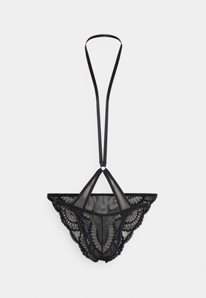 ARETHA STRAPPY BRAZILIAN CURVE - Slip - black