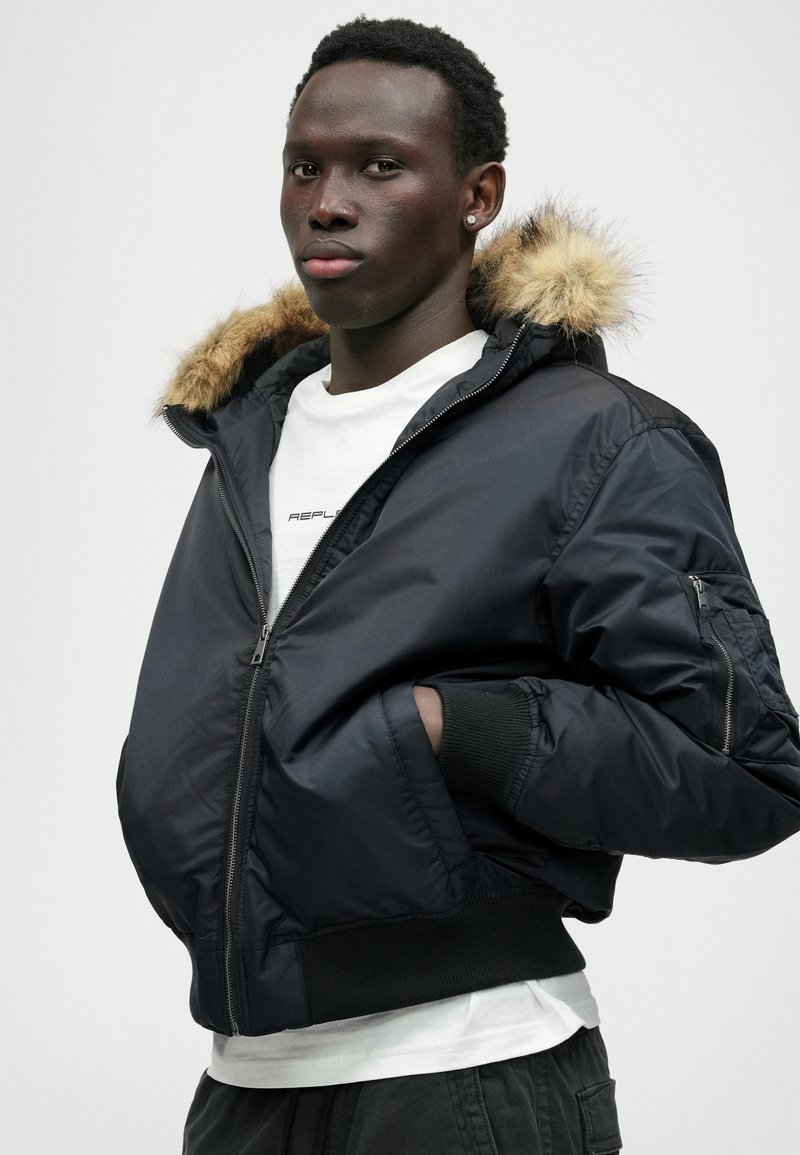 Hollister MILITARY JACKET Giacca invernale black/nero