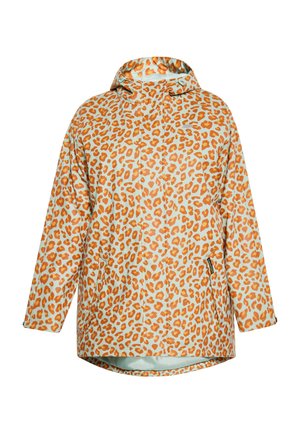 Schmuddelwedda, SCHMUDDELWEDDA PLUS SIZE REGENJACKE - Regnjakke / vandafvisende jakker - pastellmint orange leo