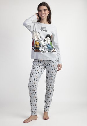 MANGA LARGA SNOOPY FRIENDS SET - Conjunto de pijama - gris jaspe