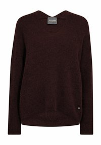 THORA V-NECK - Jumper - fudge