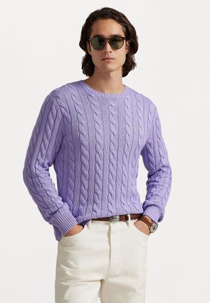 CABLE-KNIT COTTON SWEATER - Jumper - sky lavendar