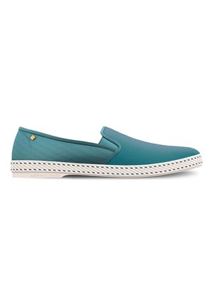 Slip-ons - slate blue turquoise