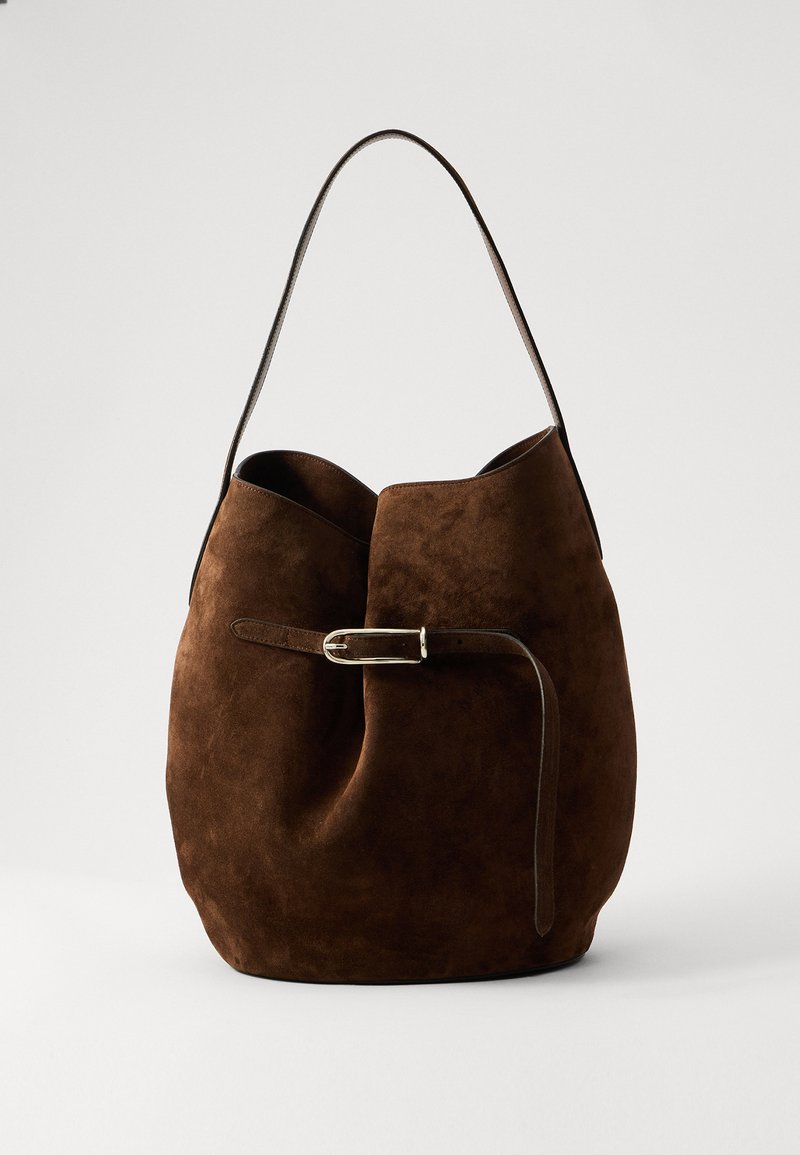 Liffner BELTED BUCKET BAG LARGE - Kézitáska - dark brown