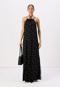 TOM TAILOR DENIM AMERICAN NECKLINE MAXI DRESS - Maxikjole - black