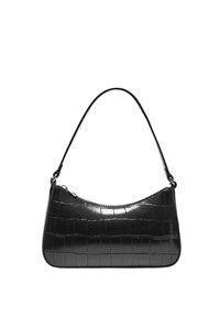 SHOULDER WITH COCONUT EFFECT CHAIN - Handtasche - black