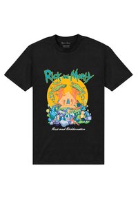 Henry Tiger RICK AND MORTY PYRAMID - Triko s potiskem - black