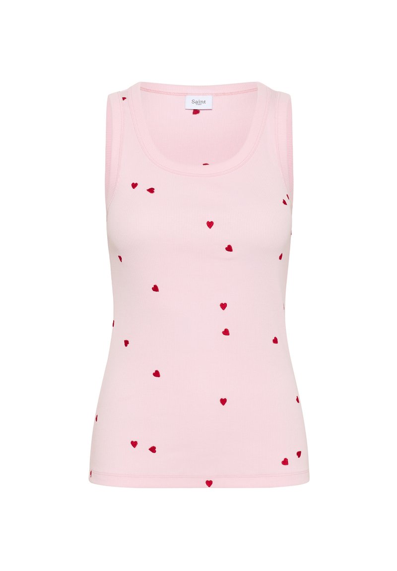 トップス ANDMARY Heart point tops pink ANDMARY】Heart point tops