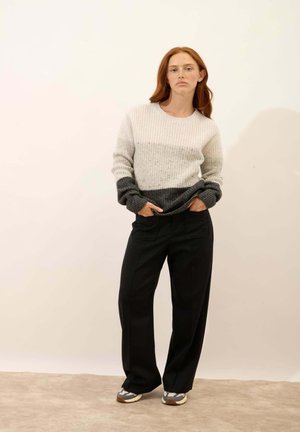 Jersey de punto - blanc/chiné gris/noir/noir/blanc