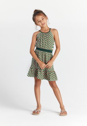 WARDA STRIPE - Vapaa-ajan mekko - blauw/groen/oranje/print