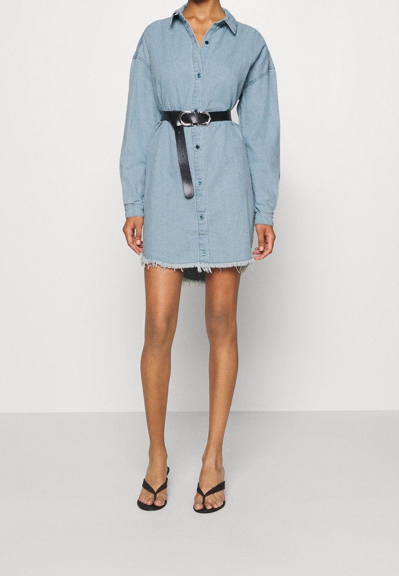 casual denim midi dress Mylie Denim Maxi Dress