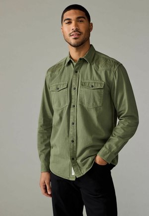 REGULAR FIT - LONG SLEEVE EMBROIDERED  - Overhemd - sage green