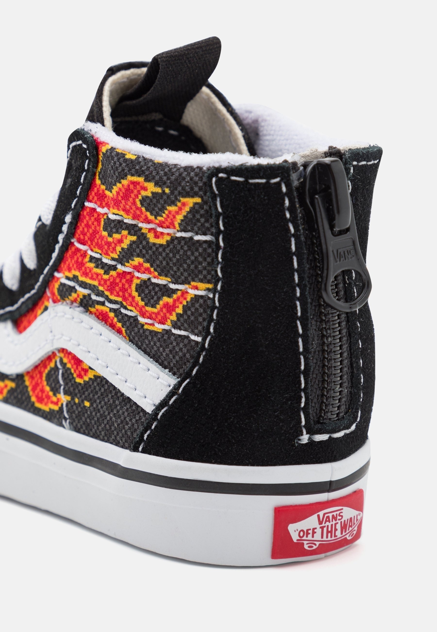 Vans SK8-HI ZIP UNISEX - Baby shoes - black/red/black - (Pre-owned