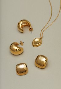 Orelia STATEMENT DOMED TAPERED EARRING - Korvakorut - pale gold-coloured