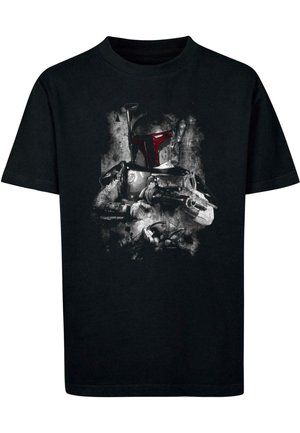 STAR WARS - BOBA FETT DISTRESSED  - Print T-shirt - black