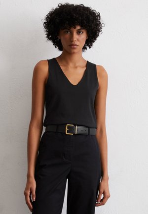 Marc O'Polo V-NECK SLIM - Top - black