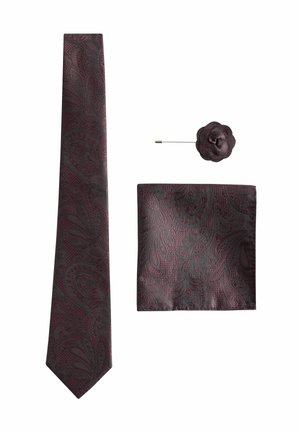 TEXTURED PAISLEY SET - REGULAR FIT - Ficknäsduk - burgundy red