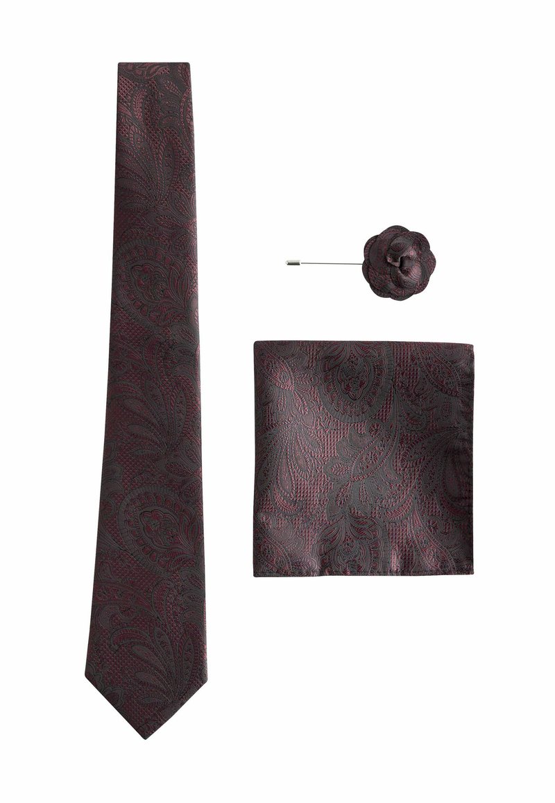Next TEXTURED PAISLEY SET - REGULAR FIT - Mouchoir de poche - burgundy red