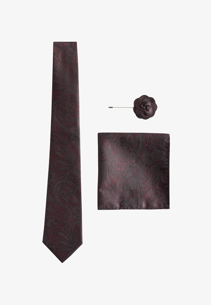 Next TEXTURED PAISLEY SET - REGULAR FIT - Mouchoir de poche - burgundy red