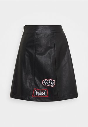 Karl Kani PATCHED SKIRT  - sukňa v tvare A - black