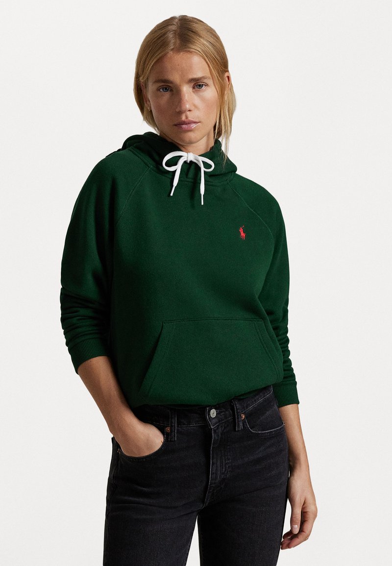 Polo Ralph Lauren SHRUNKEN FIT FLEECE HOODIE - Mikina s kapucňou - college green