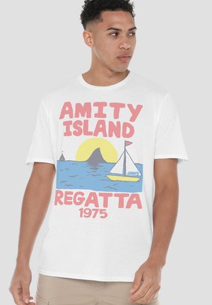 Universal Studios, JAWS THE DEATH RACE - Print T-shirt - white