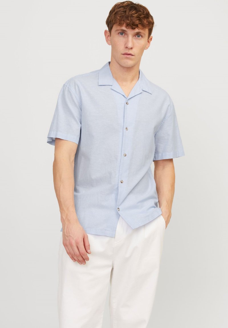 Jack & Jones JJESUMMER RESORT LINEN MIX SHIRT - Srajca - blue