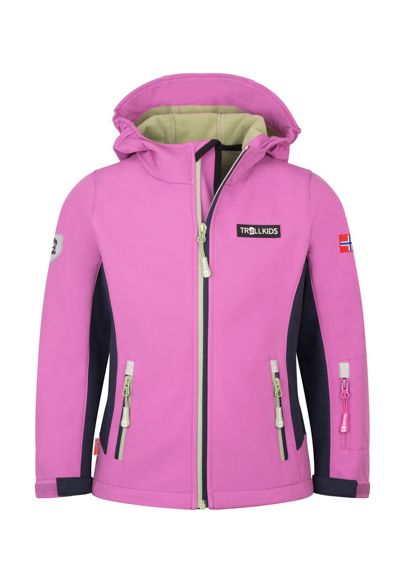 Trollkids Softshelljas donkerroze