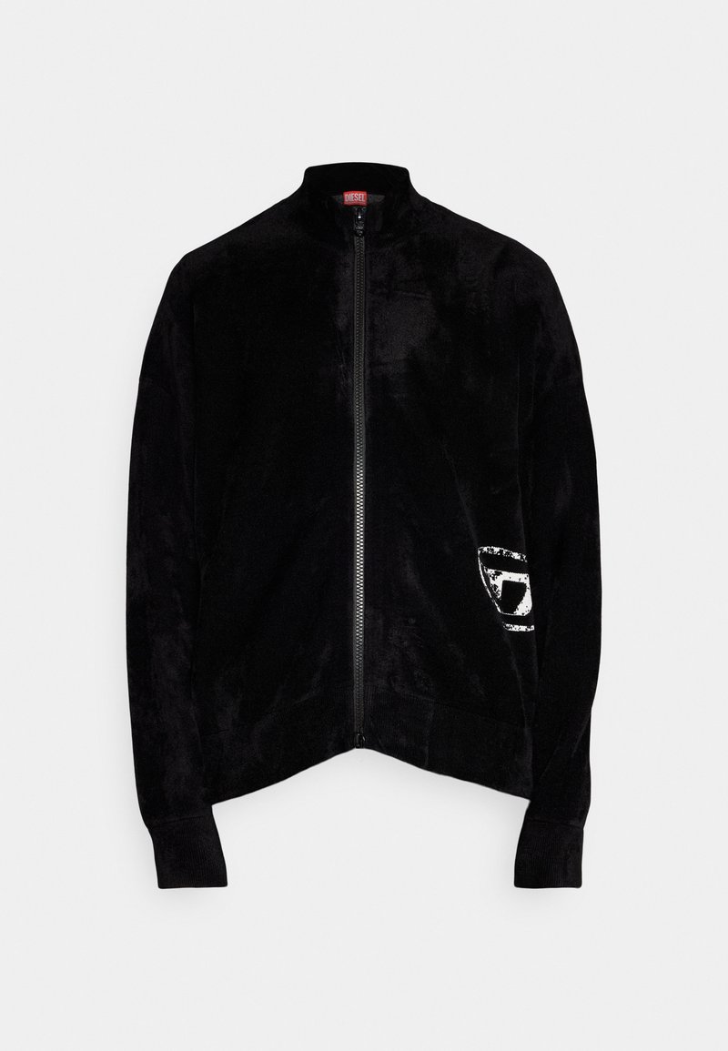 Diesel Sweater met rits zwart