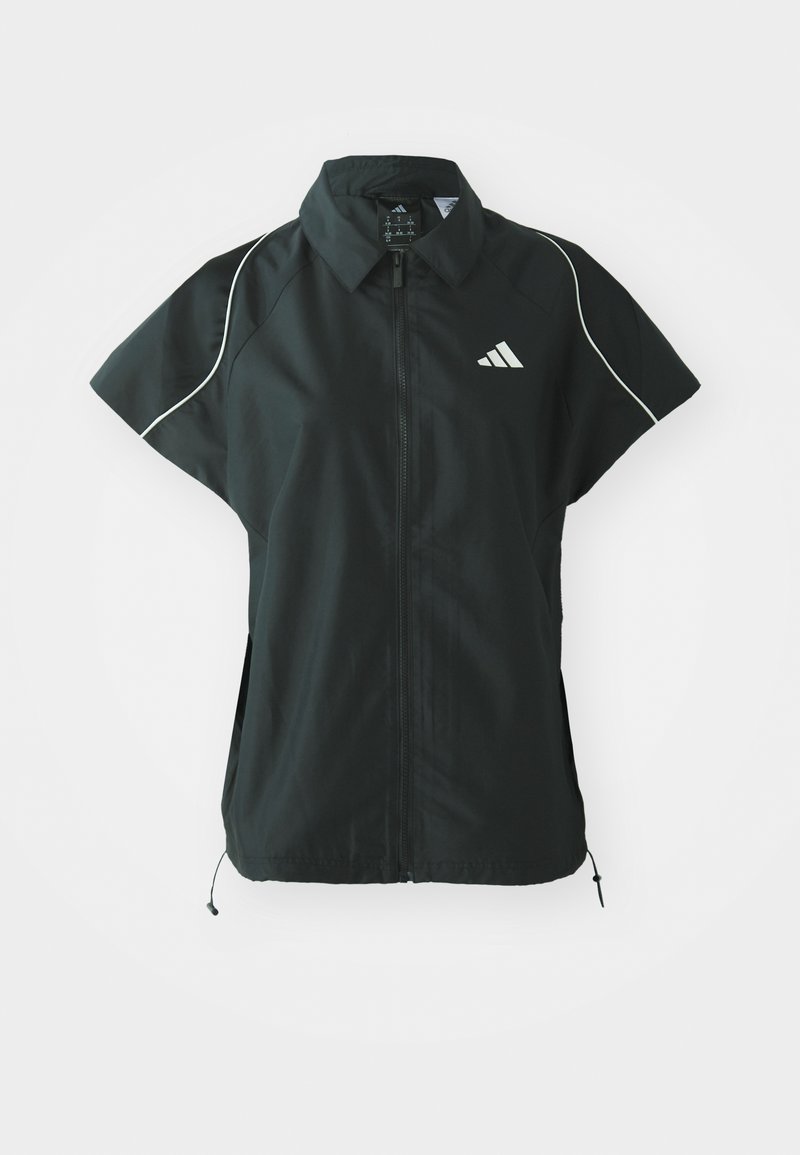 adidas Sportswear STADIUM COVER - Waistcoat - black/off-white/black ...