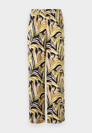 JDY, JDYNILE LIFE WIDE PANT - Pantaloni - black/tapioca/moss palm