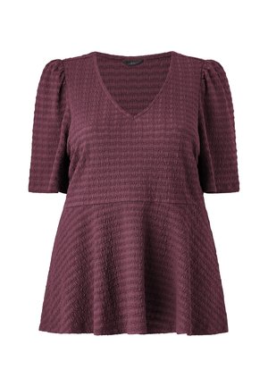 Ellos Plus collection, OBERTEIL MIT V-AUSSCHNITT. - Bluse - dunkelviolett