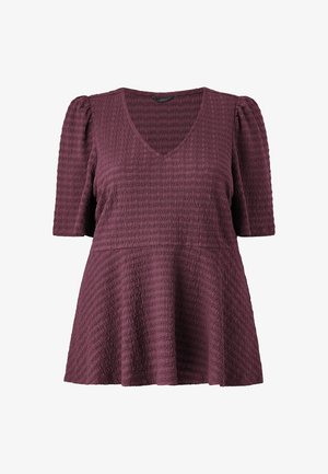 Ellos Plus collection, OBERTEIL MIT V-AUSSCHNITT. - Bluse - dunkelviolett
