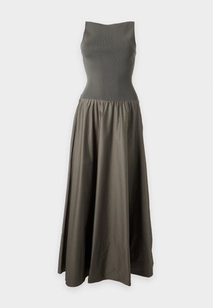 ST. AGNI, BACKLESS CIRCLE HEM DRESS - Vestito lungo - khaki