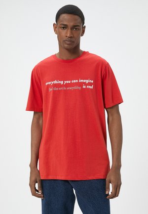 Koton SLOGAN - T-shirts print - red