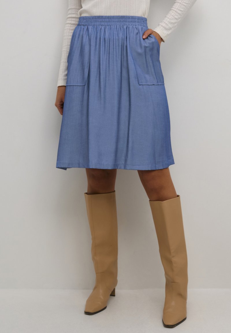 Lupi Micro Falda en Chambray Vintage Azul