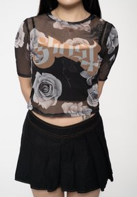 Paradiso Clothing GHOST LOGO AND ROSES CROP - Blouse - black