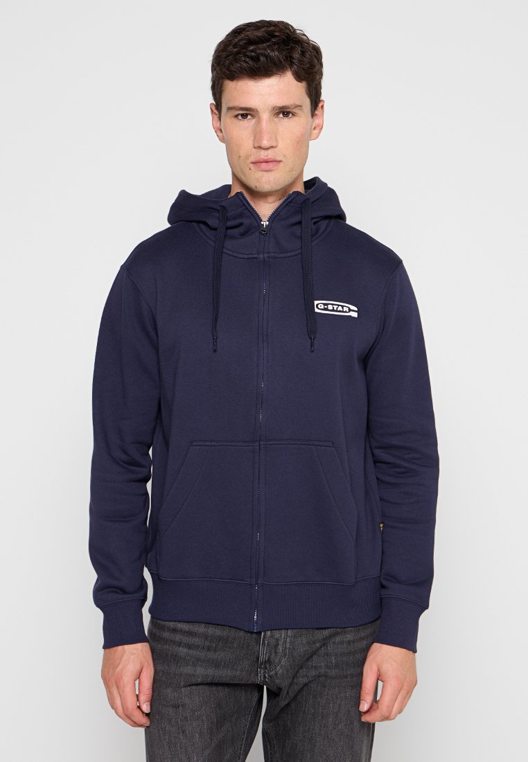 G-Star Sweater met rits donkerblauw