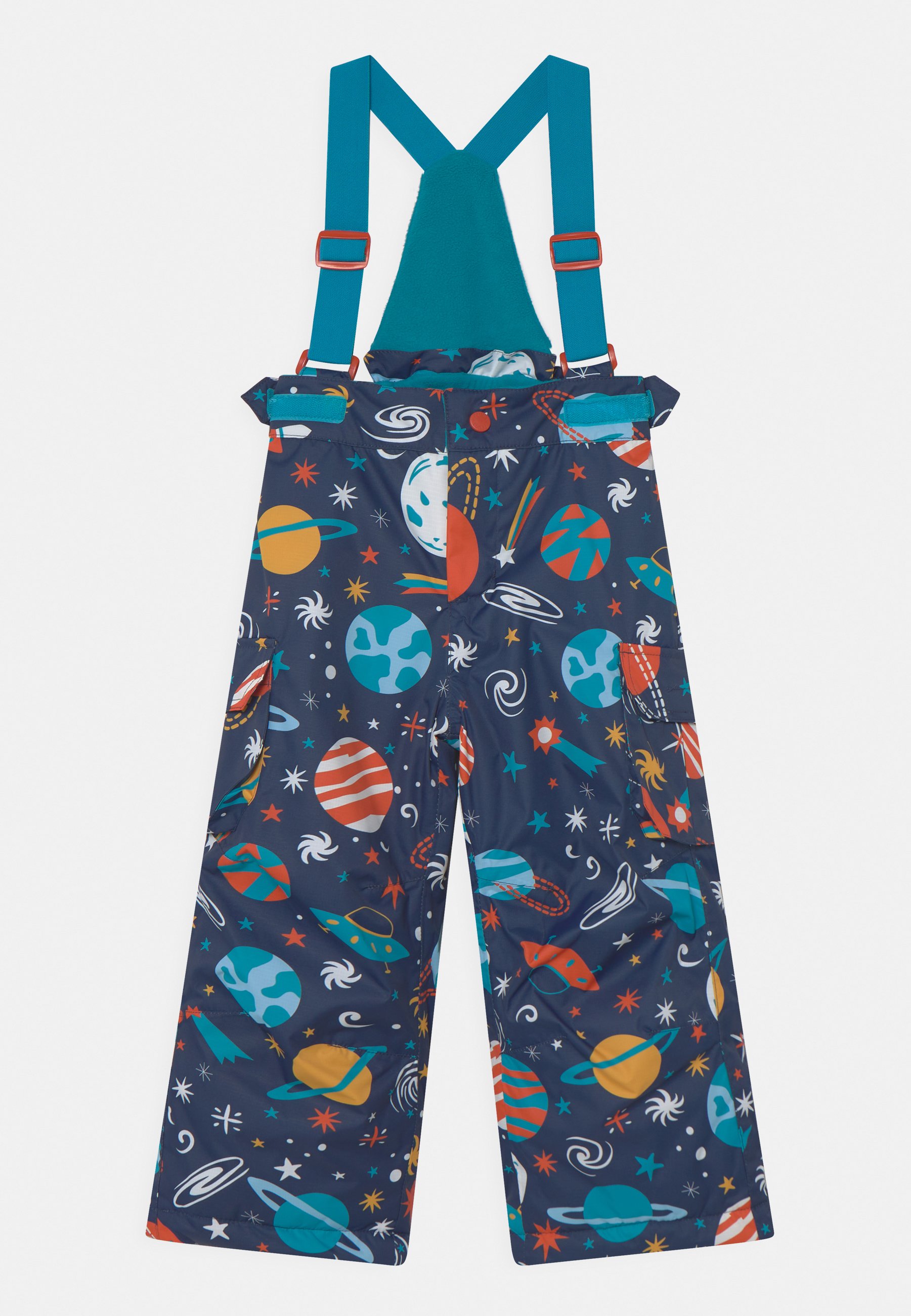 dark blue salopettes