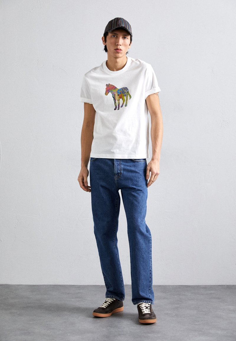 PS Paul Smith t-shirt with embossed zebra logo in white