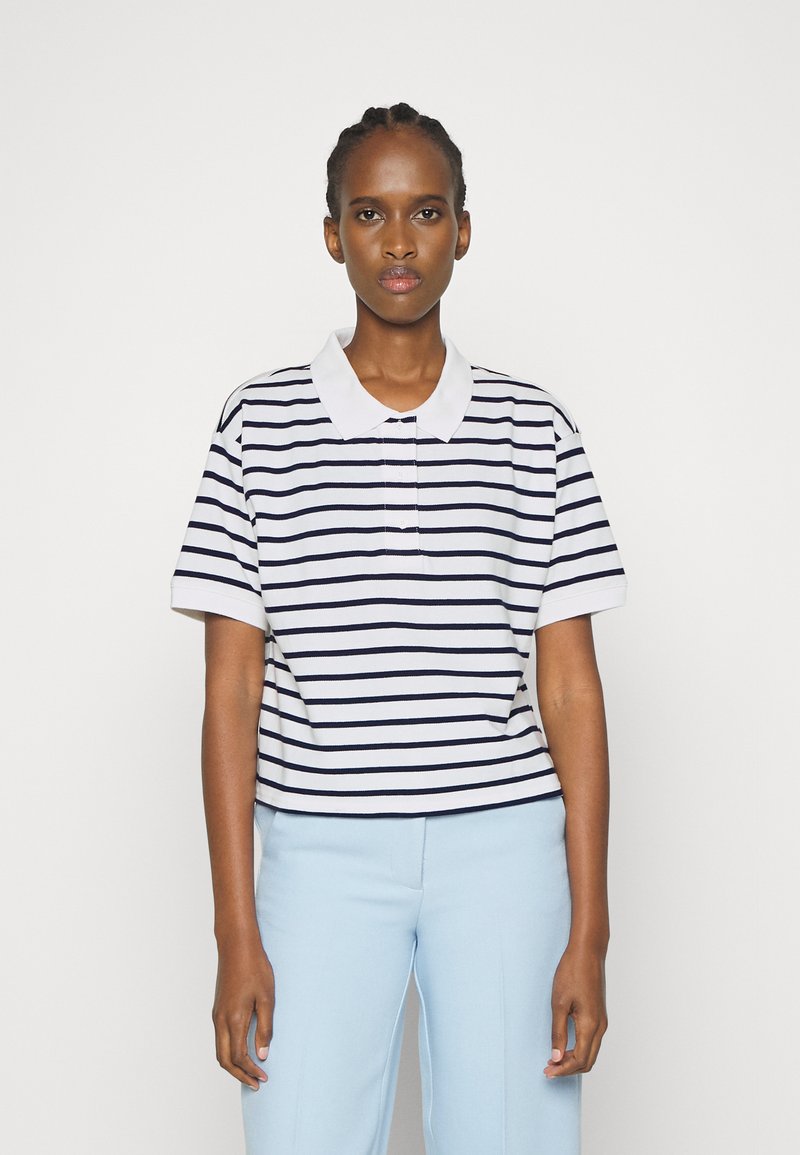 GAP Polo shirt white/navy/lightblue denim Zalando.ie