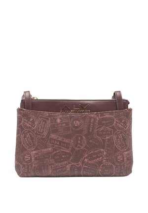 A SPALLA - Borsa a tracolla - burgundy passport