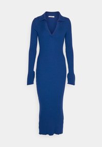 NA-KD TRUMPET SLEEVE DRESS - Maxiklänning - dark blue