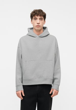 BOXY FIT MELANGE HOODIE - Mikina s kapucňou - grey melange