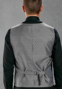 Next SIGNATURE SLIM FIT BRITISH FABRIC HERRINGBONE SUIT: WAISTCOAT - Weste - black