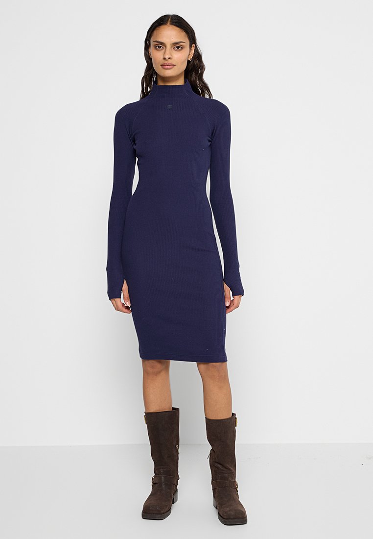 G-STAR Gebreide jurk donkerblauw
