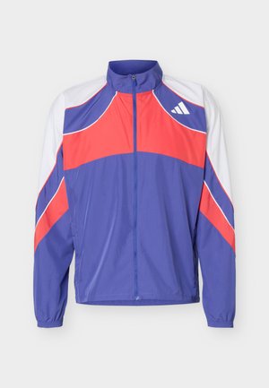 adidas Performance, ADIZERO A JKT M - Windbreakers - dual indigo/semi lucid red/white