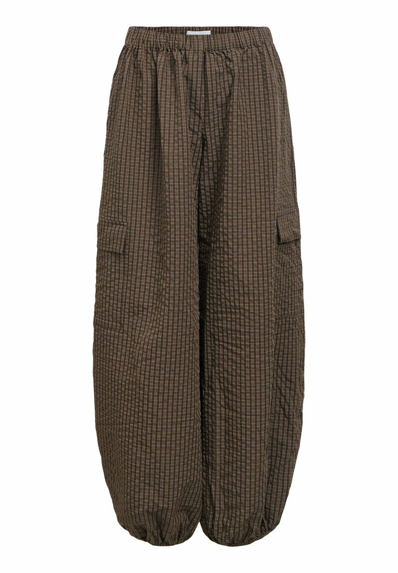 Object Track pants Checked - Cargobroek - seal brown/bruin - Zalando.be