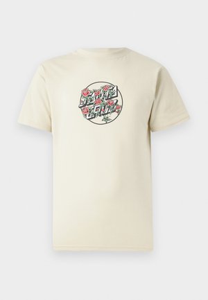 FLASH STACKED DOT FRONT TEE UNISEX - Nyomott mintás póló - blond wood